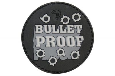 Viper Velcro PVC Morale Patch "Bullet Proof" - Detail Image 1 &copy; Copyright Zero One Airsoft