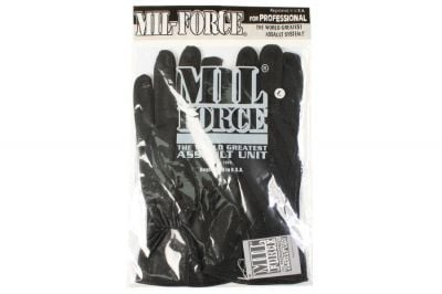 Mil-Force Nomex Fire Resistant Operator Gloves (Black) - Size Large - Detail Image 2 © Copyright Zero One Airsoft