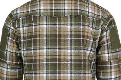 TF-2215 Flannel Contractor Shirt (Brown/Green) - Extra Large - Detail Image 4 © Copyright Zero One Airsoft