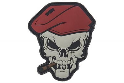 101 Inc PVC Velcro Patch &quotCigar Skull" - Detail Image 1 © Copyright Zero One Airsoft
