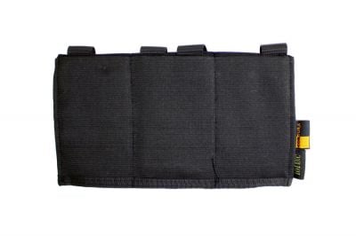 101 Inc MOLLE Elastic Triple M4 Mag Pouch (Black) - Detail Image 1 © Copyright Zero One Airsoft