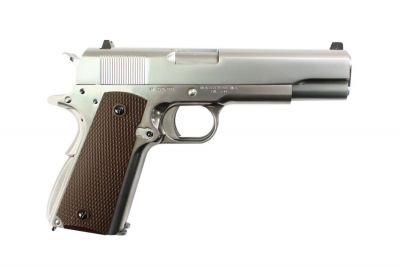 WE GBB 1911 Double Barrel (Silver) - Detail Image 1 © Copyright Zero One Airsoft