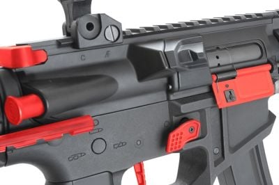 King Arms AEG PDW 9mm SBR Shorty (Black / Red) - Detail Image 5 © Copyright Zero One Airsoft