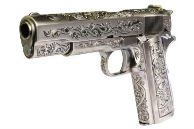WE GBB 1911 Classic Floral (Silver) - Detail Image 4 © Copyright Zero One Airsoft