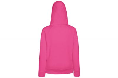 Fruit Of The Loom Women's Lightweight Zipped Hoodie (Fuchsia) - Size Large - Detail Image 2 © Copyright Zero One Airsoft