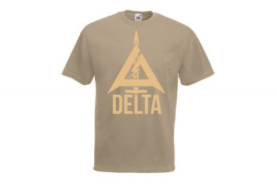 ZO Combat Junkie Special Edition NAF 2018 'Delta' T-Shirt (Tan) - Detail Image 3 © Copyright Zero One Airsoft