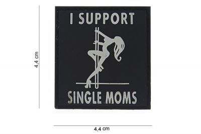 ZO PVC Velcro Patch &quotI Support Single Moms" - Detail Image 2 © Copyright Zero One Airsoft