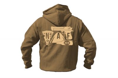 ZO Combat Junkie Special Edition NAF 2018 'Airsoft Festival' Viper Zipped Hoodie (Coyote Tan) - Detail Image 3 © Copyright Zero One Airsoft
