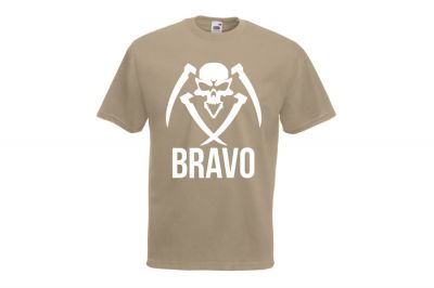 ZO Combat Junkie Special Edition NAF 2018 'Bravo' T-Shirt (Tan) - Detail Image 1 © Copyright Zero One Airsoft