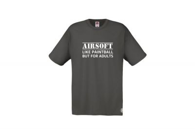 ZO Combat Junkie T-Shirt "For Adults" (Grey) - Size 2XL - Detail Image 1 © Copyright Zero One Airsoft