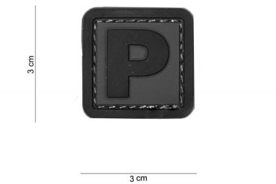 101 Inc PVC Velcro Patch &quotP" - Detail Image 1 © Copyright Zero One Airsoft