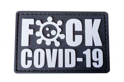 ZO PVC Velcro Patch &quotF**k Covid-19" - Detail Image 1 © Copyright Zero One Airsoft