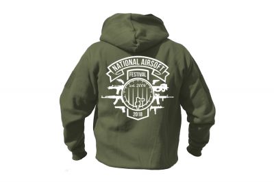 ZO Combat Junkie Special Edition NAF 2018 'Est. 2006' Viper Zipped Hoodie (Olive) - Detail Image 1 © Copyright Zero One Airsoft