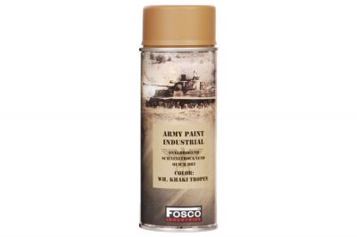 Fosco Army Spray Paint 400ml (Khaki) - Detail Image 1 © Copyright Zero One Airsoft