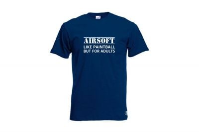 ZO Combat Junkie T-Shirt 'For Adults' (Navy) - Size Medium - Detail Image 1 © Copyright Zero One Airsoft