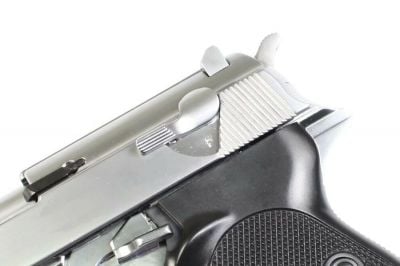 WE GBB P38S with Silencer (Silver) - Detail Image 6 © Copyright Zero One Airsoft