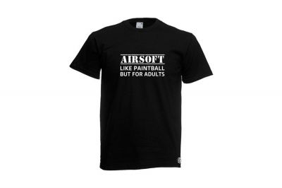 ZO Combat Junkie T-Shirt 'For Adults' (Black) - Size Large - Detail Image 1 © Copyright Zero One Airsoft