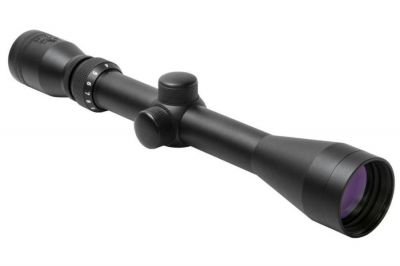 NCS 3-9x40 Scope with P4 Sniper Reticule & 20mm Mount Rings - Detail Image 1 &copy; Copyright Zero One Airsoft