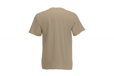 Fruit Of The Loom Valueweight T-Shirt (Khaki) - Size Small - Detail Image 2 © Copyright Zero One Airsoft