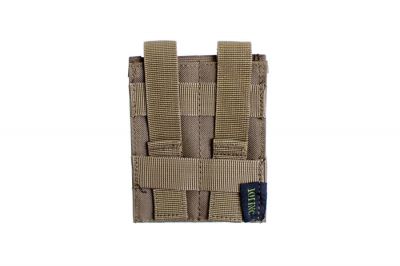 101 Inc MOLLE Elastic Double Pistol Mag Pouch (Coyote Tan) - Detail Image 2 © Copyright Zero One Airsoft