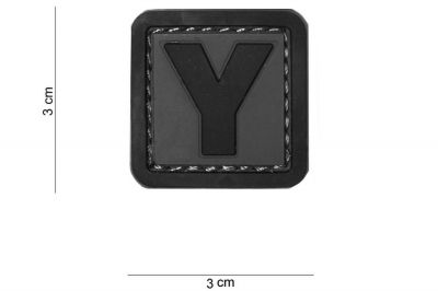 101 Inc PVC Velcro Patch "Y" - Detail Image 2 © Copyright Zero One Airsoft