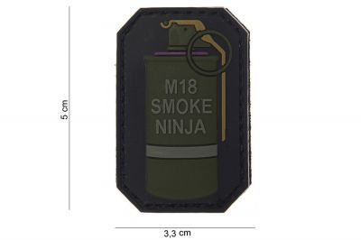 101 Inc PVC Velcro Patch &quotM18 Smoke Ninja" - Detail Image 2 © Copyright Zero One Airsoft