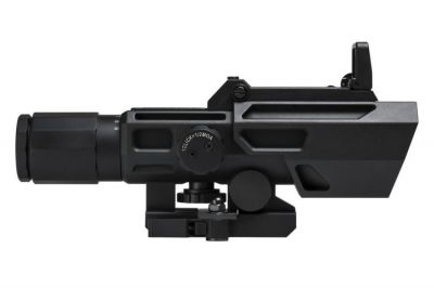 NCS 3-9x42 Scope with Blue/Red Illuminating P4 Sniper Reticle & Flip-Up Reflex Red Dot Sight - Detail Image 3 © Copyright Zero One Airsoft