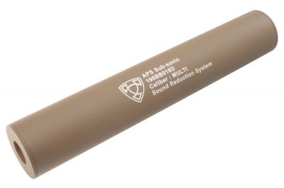 APS Suppressor 14mm CW/CCW 190mm (Dark Earth) - Detail Image 2 © Copyright Zero One Airsoft