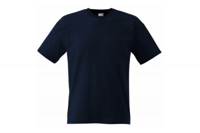 Fruit Of The Loom Original Full Cut T-Shirt (Dark Navy) - Size Medium - Detail Image 1 © Copyright Zero One Airsoft