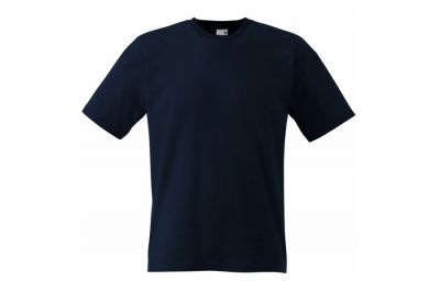 Fruit Of The Loom Original Full Cut T-Shirt (Dark Navy) - Size 2XL - Detail Image 1 &copy; Copyright Zero One Airsoft