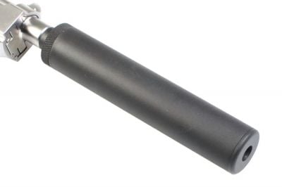 WE GBB P38S with Silencer (Silver) - Detail Image 6 © Copyright Zero One Airsoft