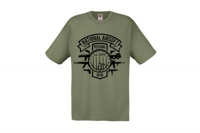 ZO Combat Junkie Special Edition NAF 2018 'Est. 2006' T-Shirt (Olive) - Detail Image 2 © Copyright Zero One Airsoft