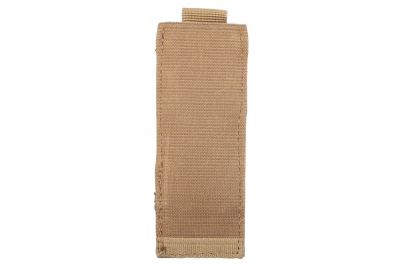 101 Inc MOLLE Elastic Pistol Mag Pouch (Coyote Tan) - Detail Image 1 © Copyright Zero One Airsoft