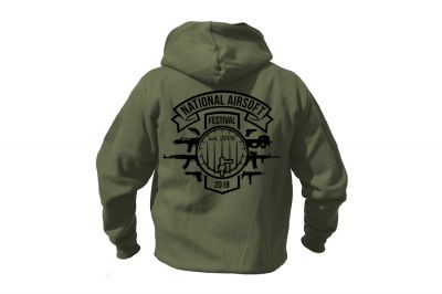 ZO Combat Junkie Special Edition NAF 2018 'Est. 2006' Viper Zipped Hoodie (Olive) - Detail Image 2 © Copyright Zero One Airsoft