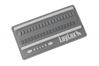 Laylax (Satellite) Hayamaki Fast Winding PVC Velcro Patch (Grey) - Detail Image 1 © Copyright Zero One Airsoft