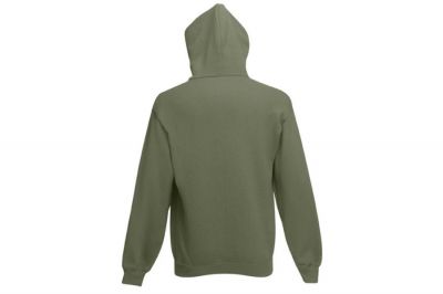 Fruit Of The Loom Premium Zipped Hoodie (Classic Olive) - Size 2XL - Detail Image 2 © Copyright Zero One Airsoft
