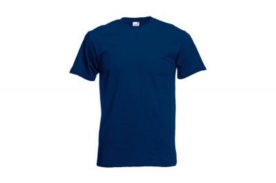 Fruit Of The Loom Original Full Cut T-Shirt (Navy) - Size Large - Detail Image 1 © Copyright Zero One Airsoft