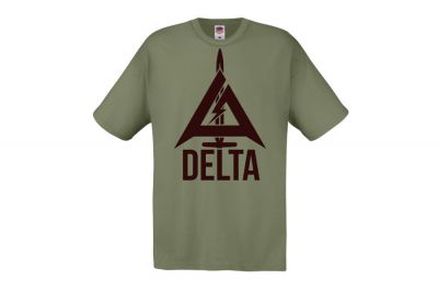 ZO Combat Junkie Special Edition NAF 2018 'Delta' T-Shirt (Olive) - Detail Image 4 © Copyright Zero One Airsoft