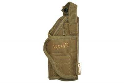 Viper MOLLE Adjustable Holster (Coyote Tan) - Detail Image 1 © Copyright Zero One Airsoft
