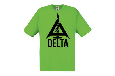 ZO Combat Junkie Special Edition NAF 2018 'Delta' T-Shirt (Lime Green) - Detail Image 2 © Copyright Zero One Airsoft