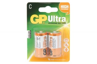 GP Ultra Alkaline Batteries C Cell (Pack Of 2)
