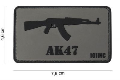 101 Inc PVC Velcro Patch "AK47" - Detail Image 2 © Copyright Zero One Airsoft