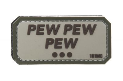 101 Inc PVC Velcro Patch &quotPew Pew Pew" - Detail Image 1 © Copyright Zero One Airsoft