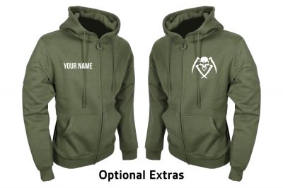 ZO Combat Junkie Special Edition NAF 2018 'Original Logo' Viper Zipped Hoodie (Olive) - Detail Image 5 © Copyright Zero One Airsoft