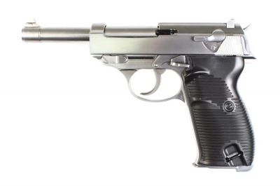 WE GBB P38 (Silver) - Detail Image 1 © Copyright Zero One Airsoft