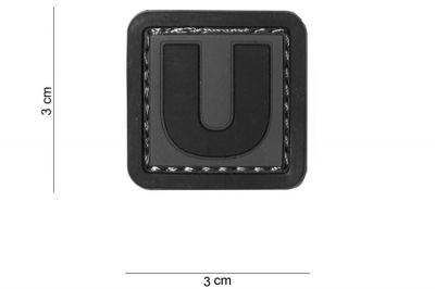 101 Inc PVC Velcro Patch "U" - Detail Image 2 © Copyright Zero One Airsoft