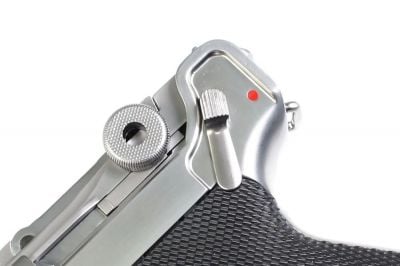 WE GBB Luger P08 4 Inch (Silver) - Detail Image 6 © Copyright Zero One Airsoft