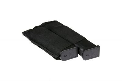 101 Inc MOLLE Elastic Double Pistol Mag Pouch (Black) - Detail Image 3 © Copyright Zero One Airsoft