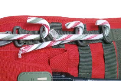 ZO MOLLE Christmas Stocking (Red & Olive) - Detail Image 8 © Copyright Zero One Airsoft