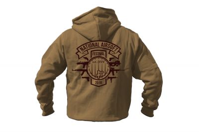 ZO Combat Junkie Special Edition NAF 2018 'Est. 2006' Viper Zipped Hoodie (Coyote Tan) - Detail Image 4 © Copyright Zero One Airsoft